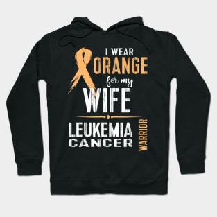 Leukemia Cancer Awareness T Shirt Wife Warrior Ribbon Hoodie